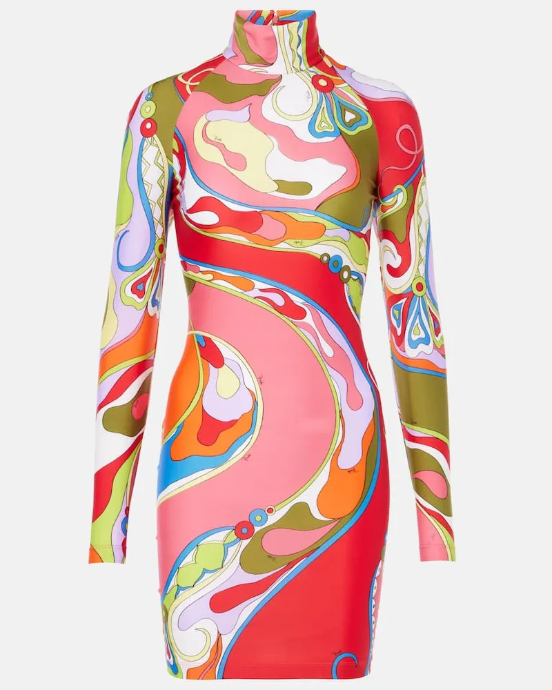 Emilio Pucci Minikleid Orchidee aus Jersey Multicolor