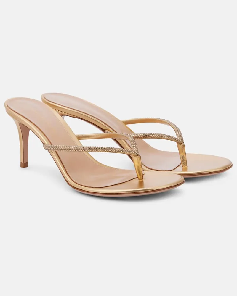 Gianvito Rossi Sandalen India 70 aus Leder Gold