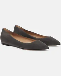 Gianvito Rossi Ballerinas Gianvito aus Veloursleder Grau