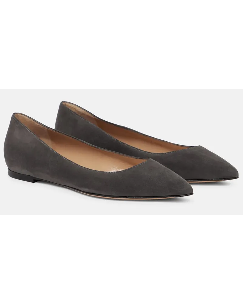 Gianvito Rossi Ballerinas Gianvito aus Veloursleder Grau