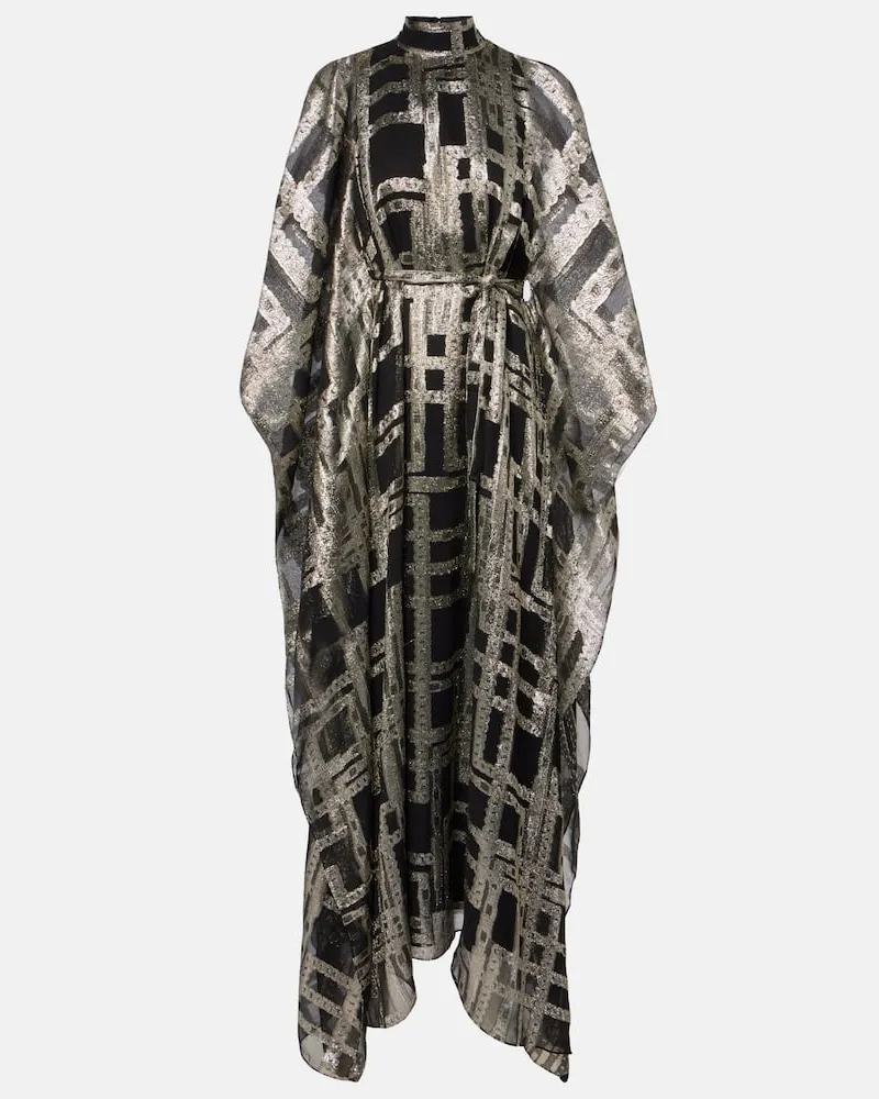 Taller Marmo Kaftan Enigma aus einem Seidengemisch Schwarz