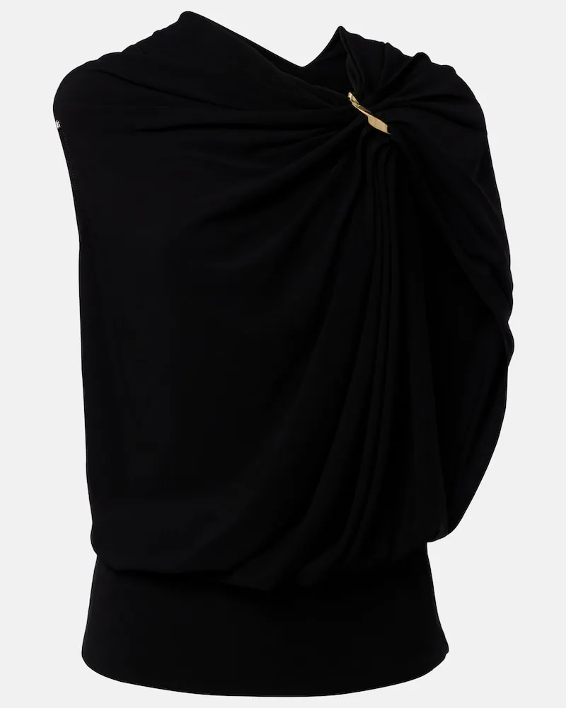 SPORTMAX Top aus Crêpe Schwarz