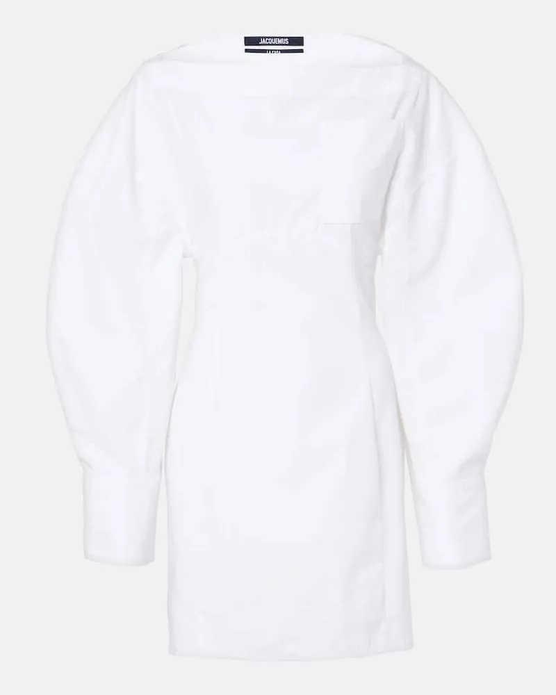 Jacquemus Minikleid La Robe Chemise Casaco aus Baumwolle Weiß