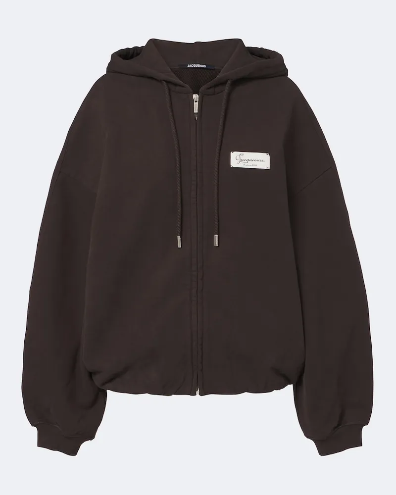 Jacquemus Hoodie Corso aus Baumwollfleece Braun