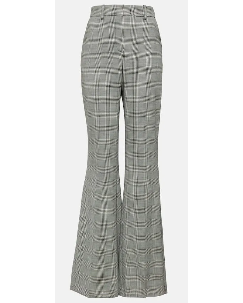 Balmain Schlaghose aus Wolle Grau