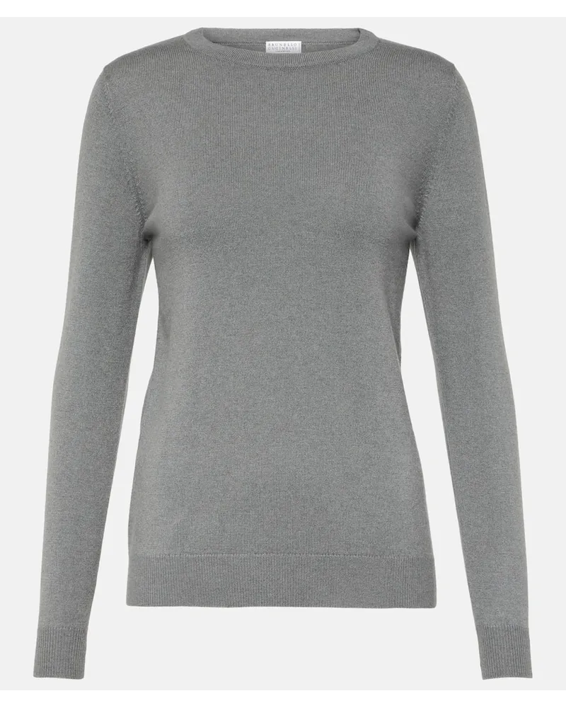 Brunello Cucinelli Pullover aus Kaschmir Grau