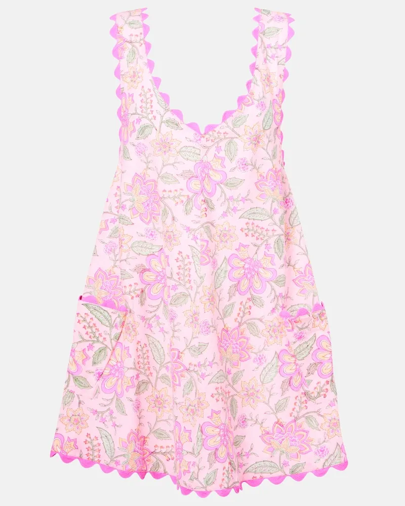 Juliet Dunn Bedrucktes Minikleid aus Baumwolle Multicolor