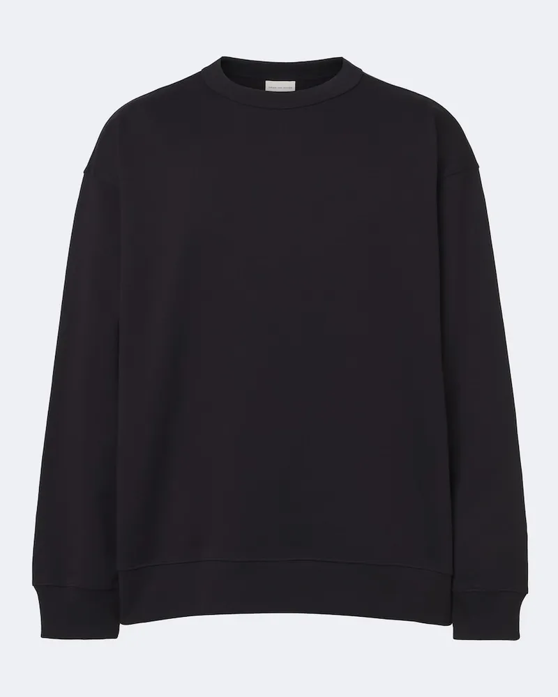 Dries van Noten Sweatshirt aus Baumwoll-Jersey Blau