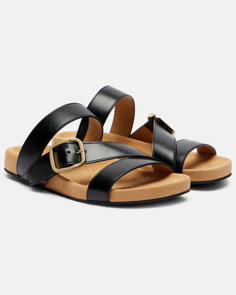 Stella McCartney Sandalen Gaia aus Lederimitat Schwarz