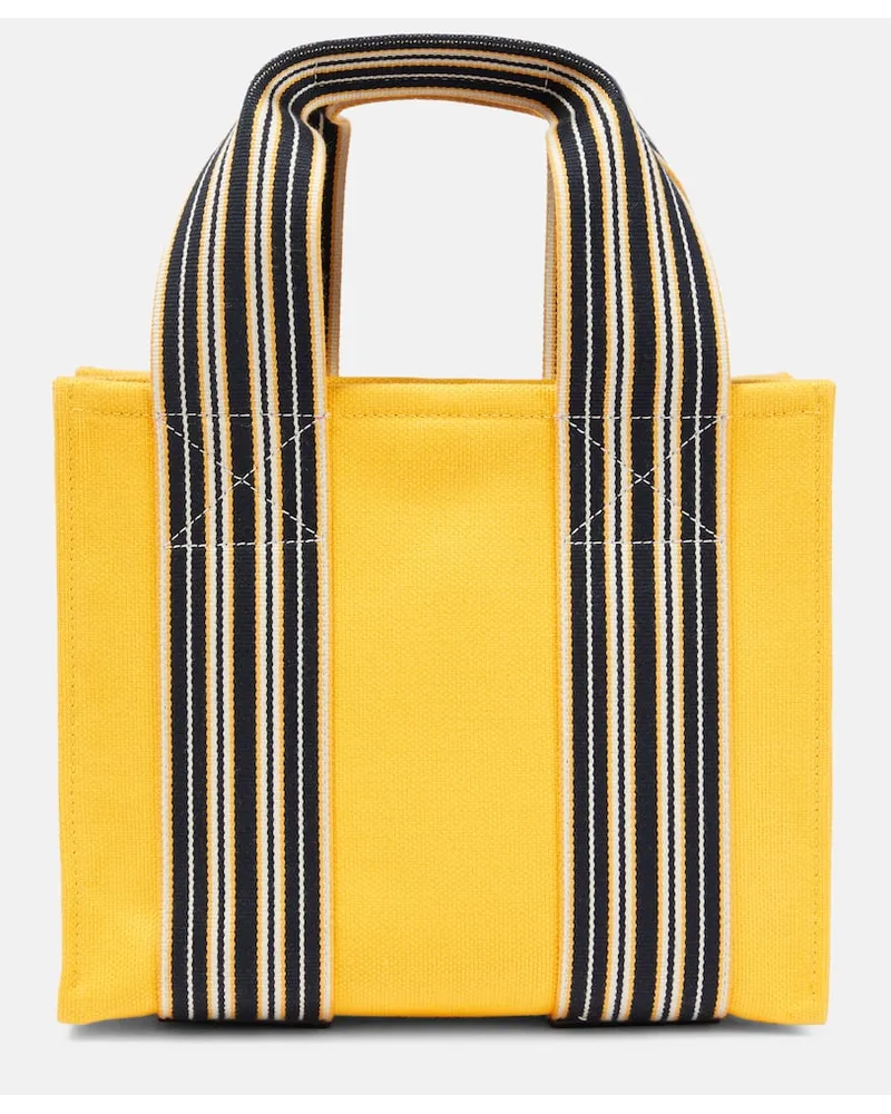 Loro Piana Tote The Suitcase Stripe Mini aus Canvas Multicolor