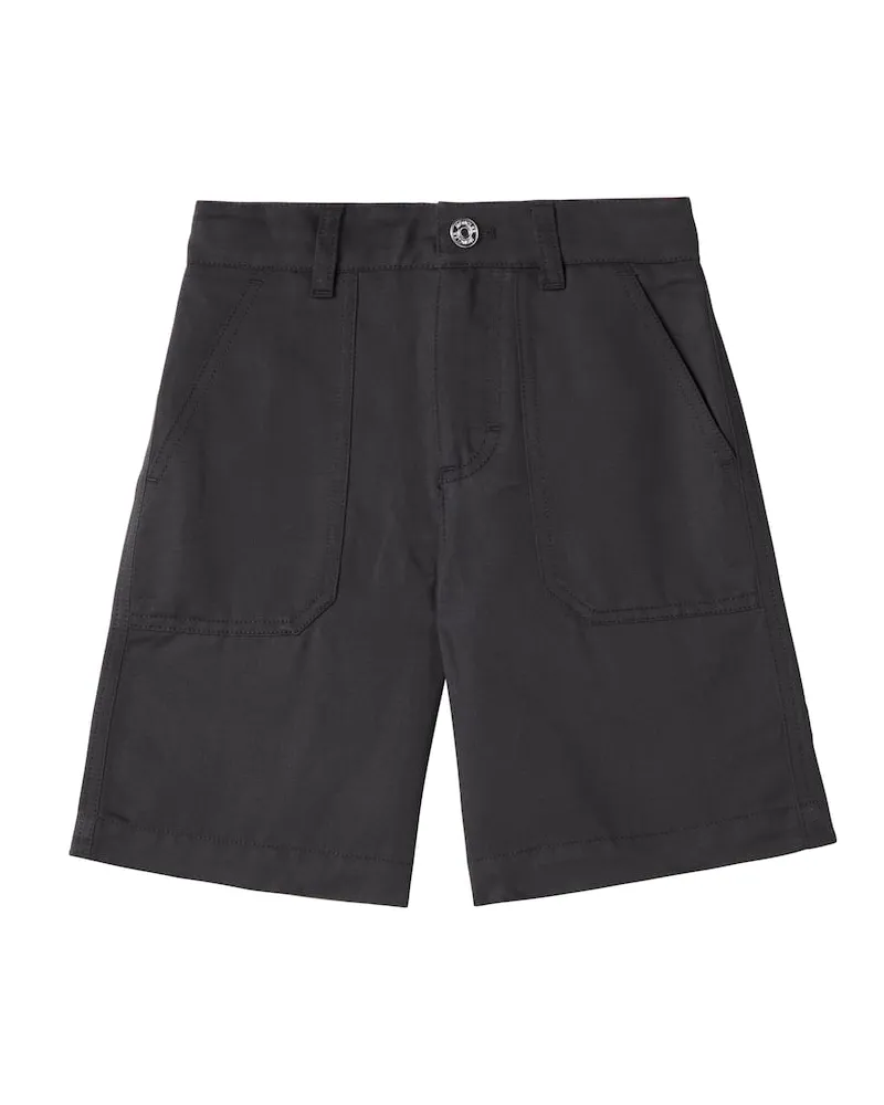 Moncler Shorts aus Baumwolle und Leinen Schwarz
