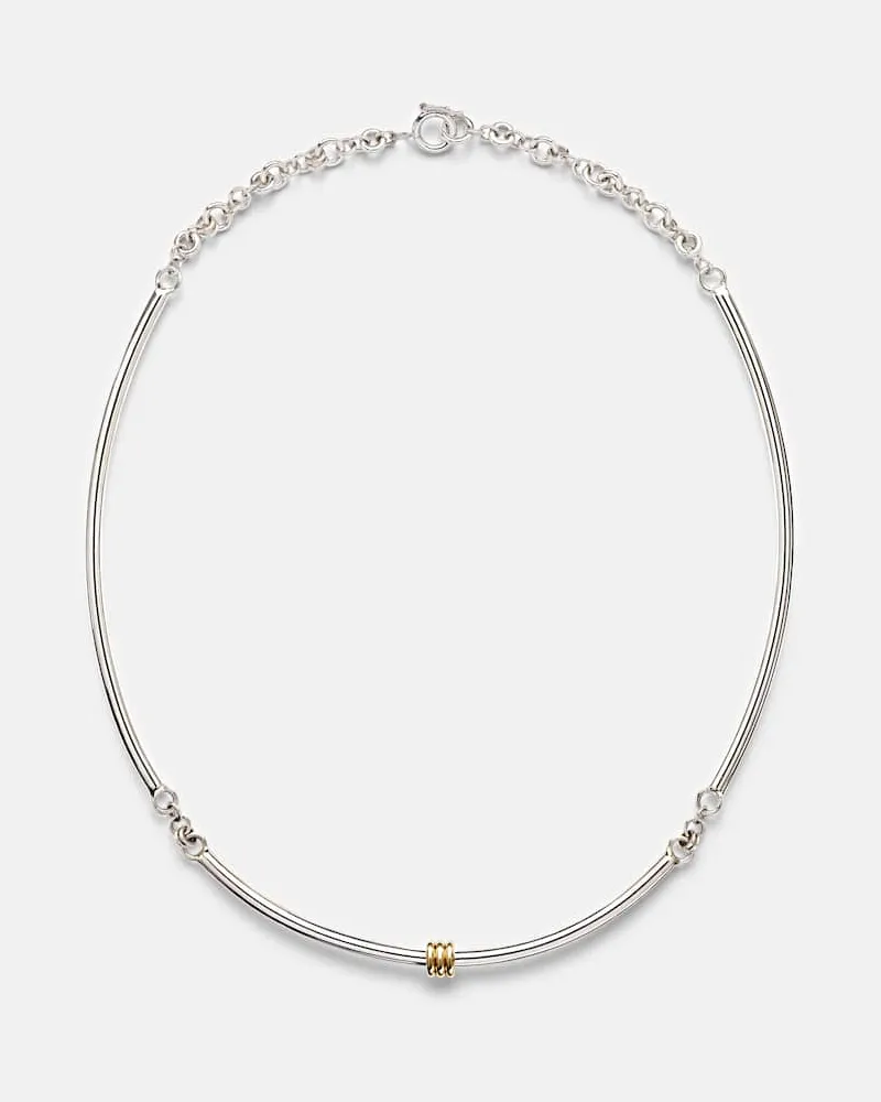 Spinelli Kilcollin Halskette Helio Tria aus Sterlingsilber mit 18kt Gelbgold Silber