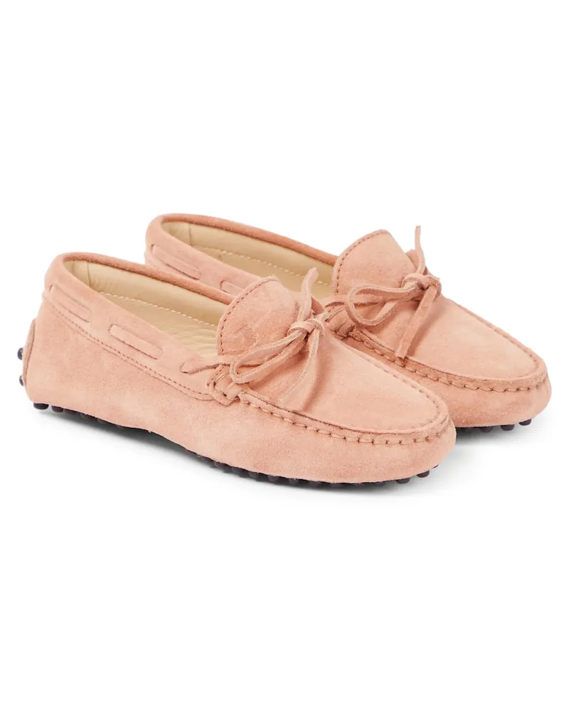 TOD'S Mokassins Gommino aus Veloursleder Pink
