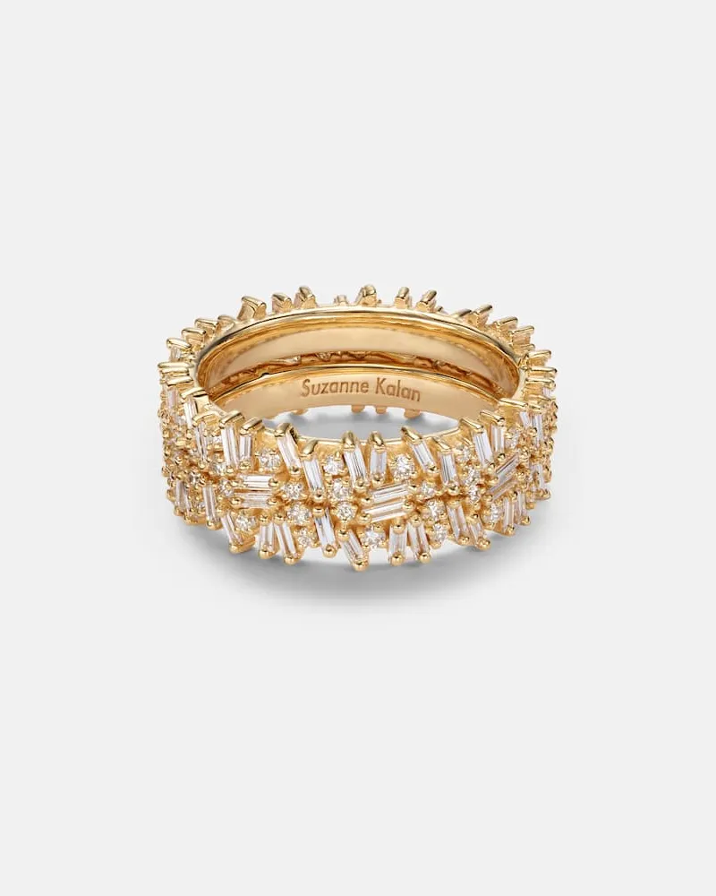 Suzanne Kalan Vorsteckringe Icon Midi für Smart Rings aus 18kt Gelbgold mit Diamanten Gold