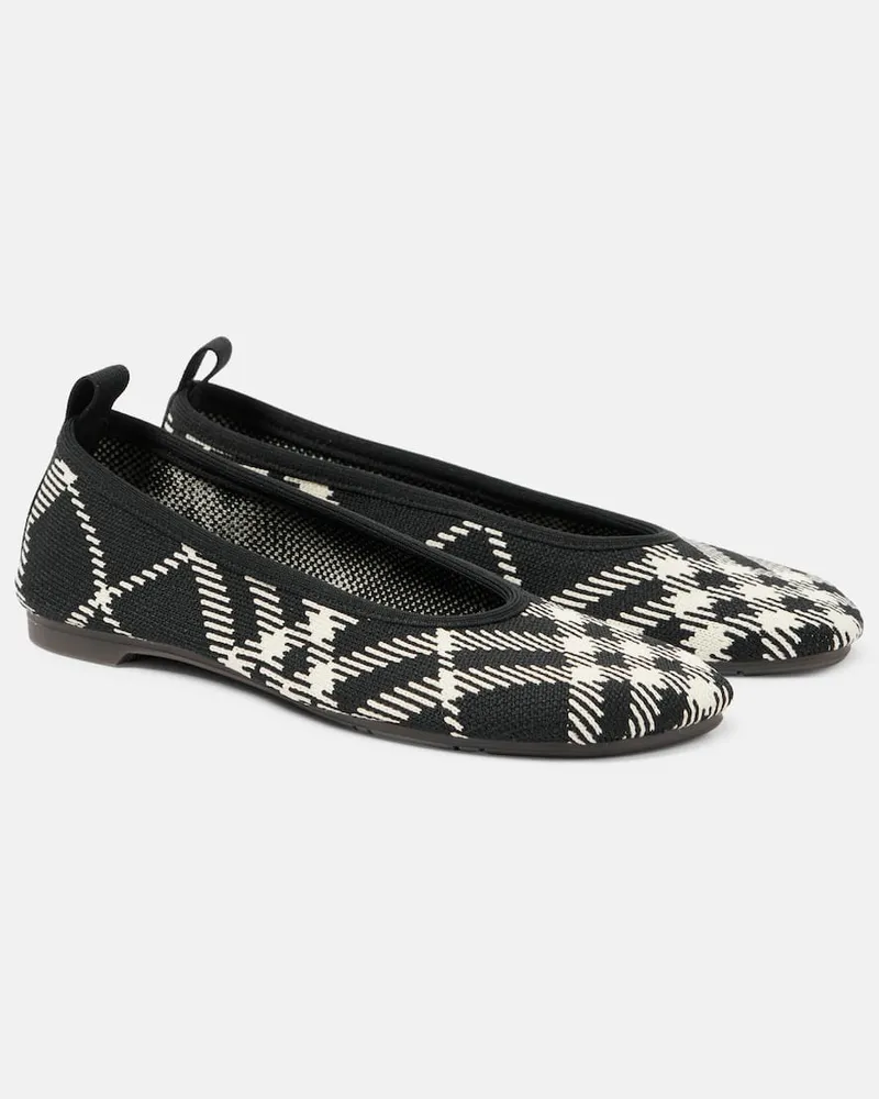 Burberry Ballerinas aus Leder Schwarz