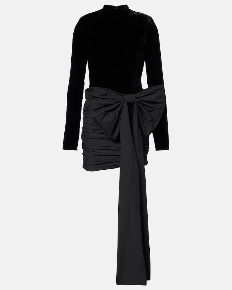 ROTATE Birger Christensen Minikleid aus Samt Schwarz