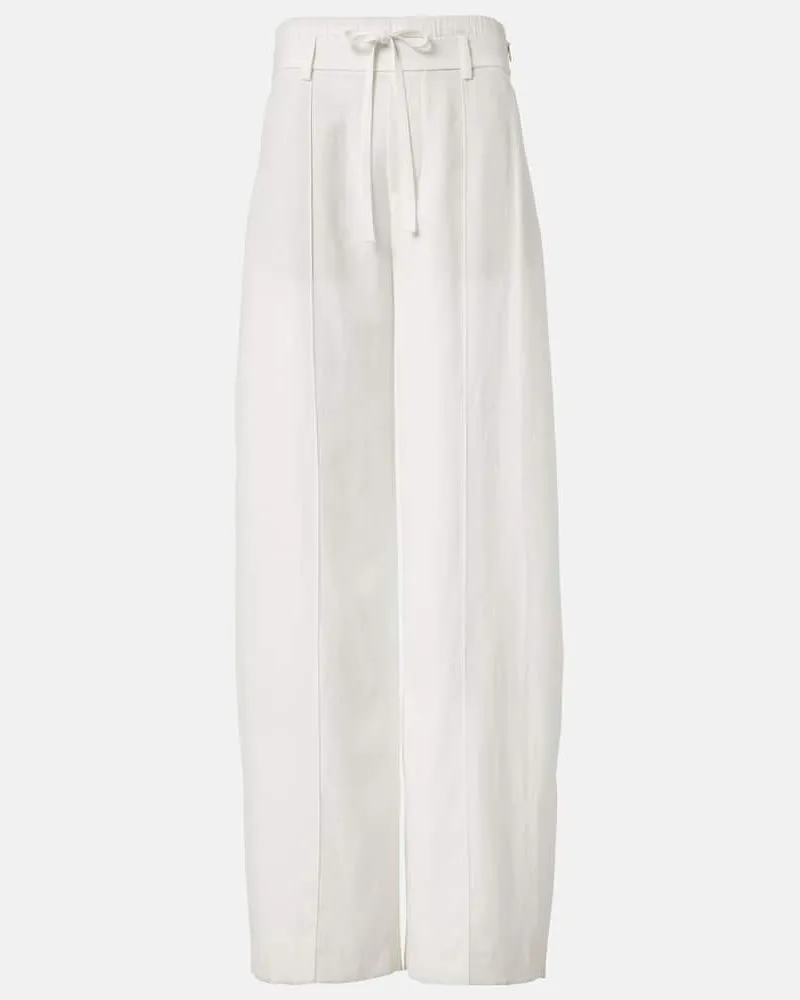 Vince Weite Mid-Rise-Hose Weiß