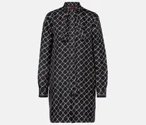 Bedrucktes Minikleid aus Seide