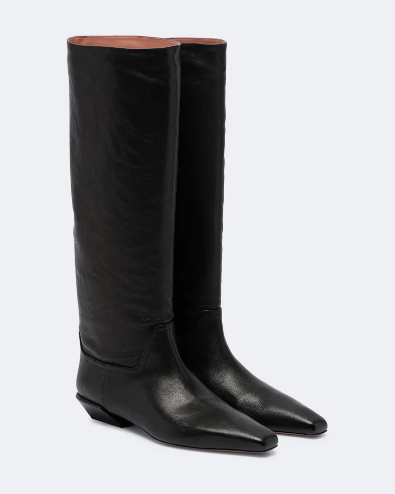 Paris Texas Stiefeletten Bettina aus Leder Schwarz