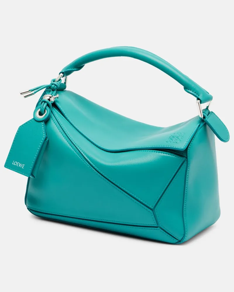 Loewe Tote Bag Puzzle Small aus Leder Blau