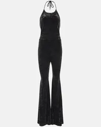 Alexandre Vauthier Jumpsuit aus Samt Schwarz