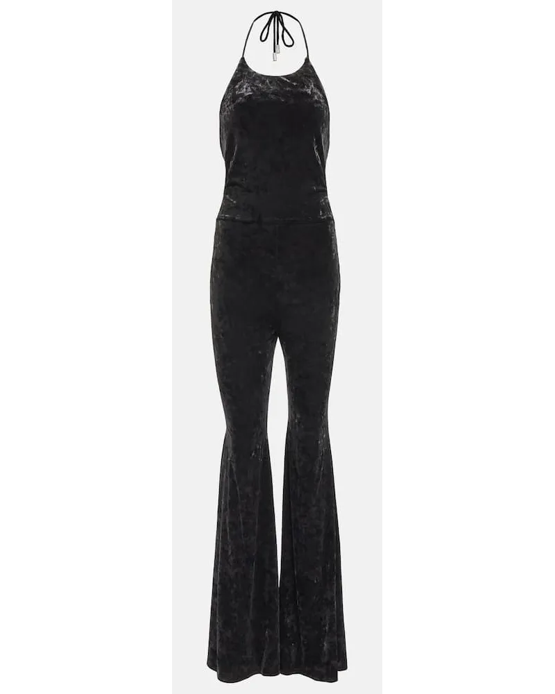 Alexandre Vauthier Jumpsuit aus Samt Schwarz