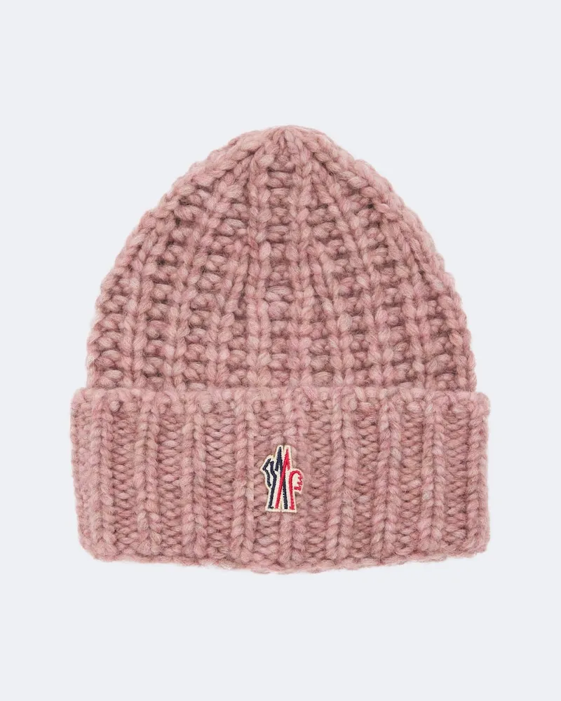 Moncler Mütze aus einem Alpakawollgemisch Rosa
