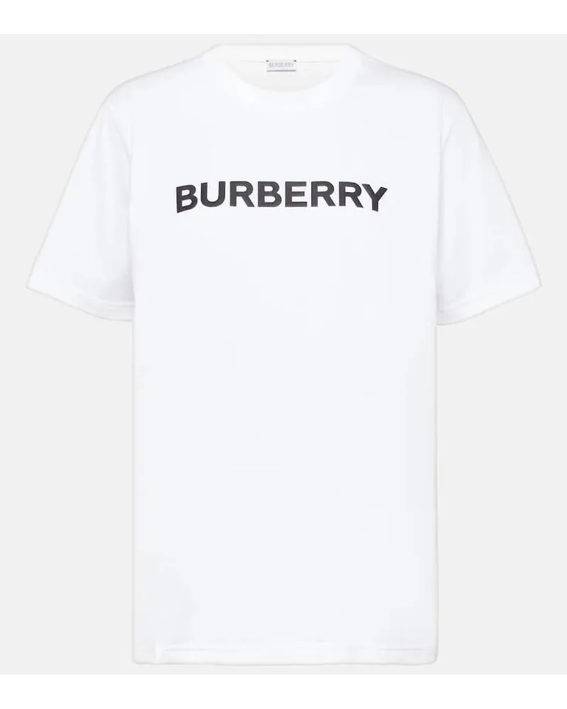 Burberry T-Shirt aus Baumwoll-Jersey Weiss