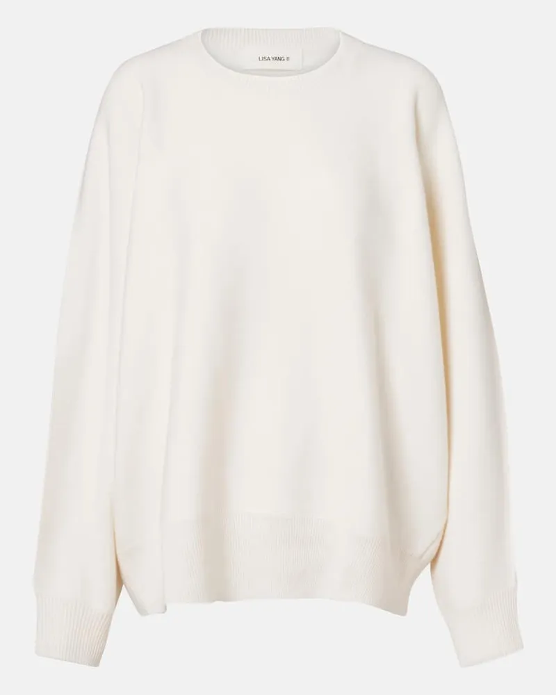 Lisa Yang Pullover Haily aus Kaschmir Weiß