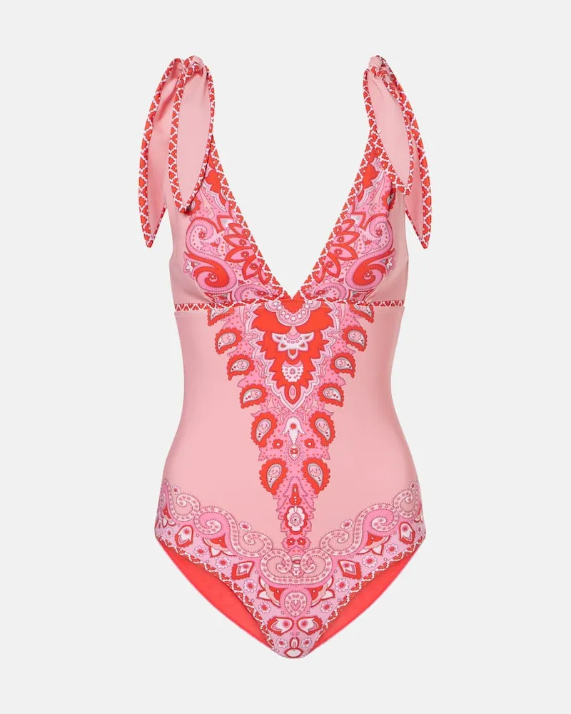 Etro Bedruckter Badeanzug Pink