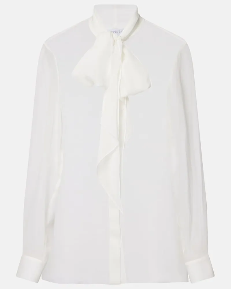Gabriela Hearst Bluse Shildon aus Seide Weiß