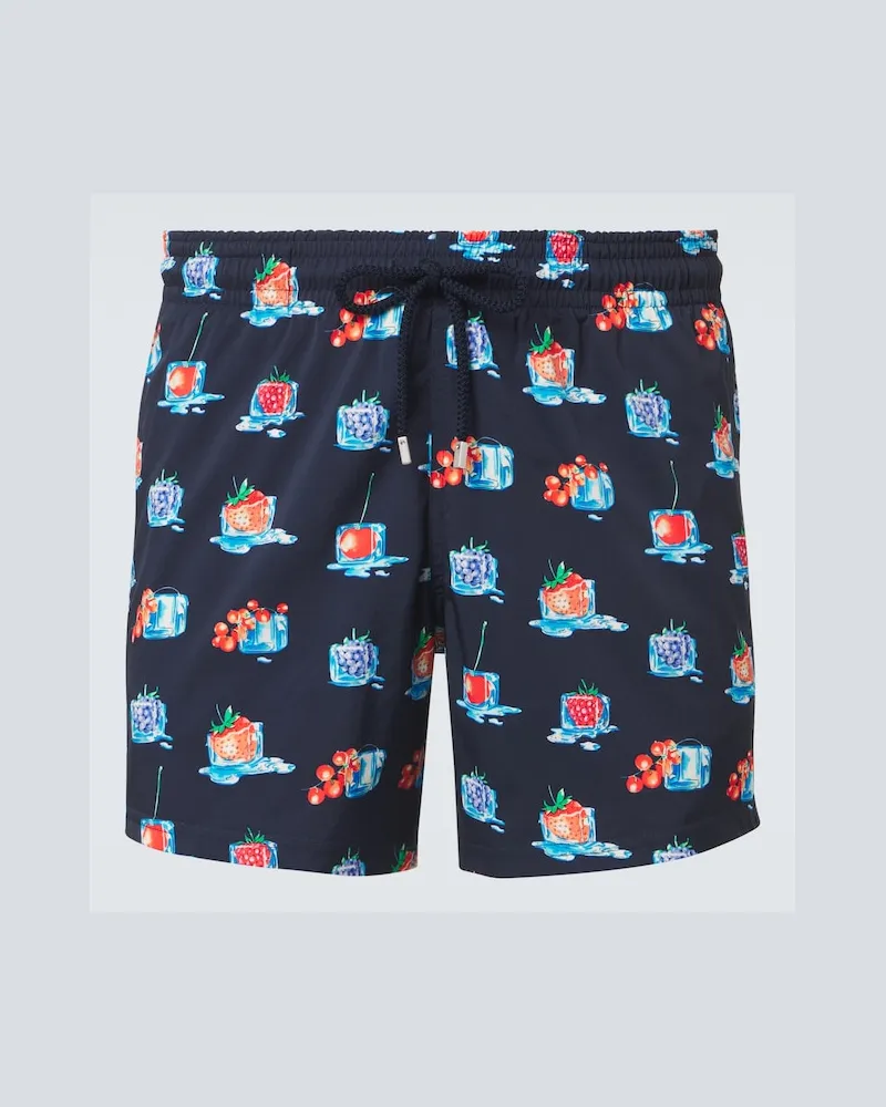 Vilebrequin Bedruckte Badehose Blau