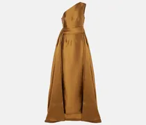 One-Shoulder-Robe Charo aus Twill