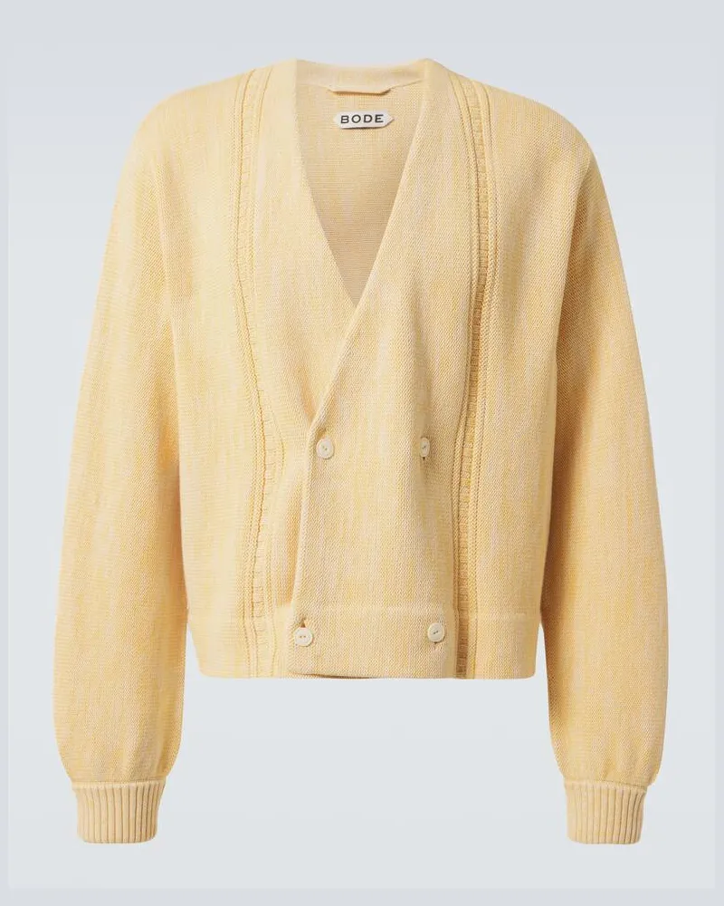 BODE Cardigan aus Baumwolle Gelb