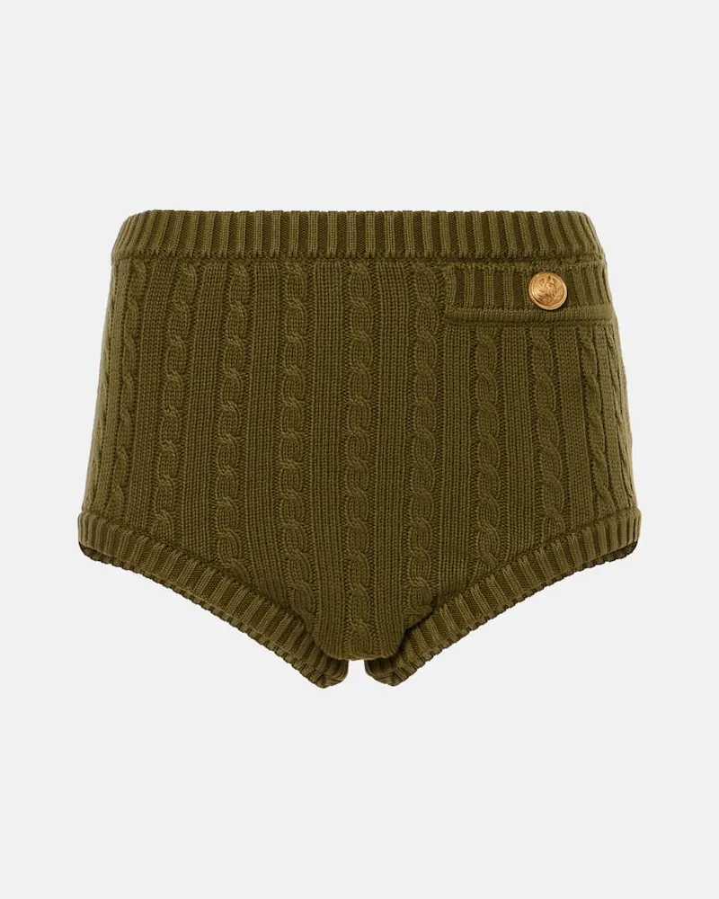Chloé ChloÃ© Shorts aus einem Baumwollgemisch Grã¼n