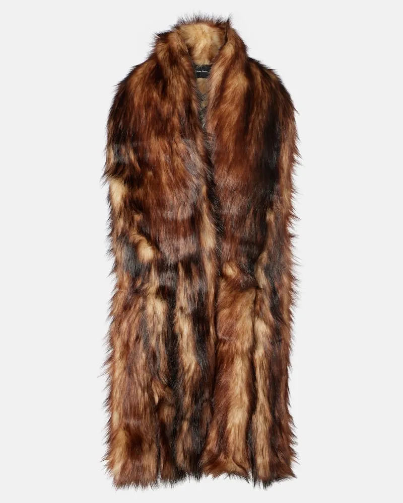 Simone Rocha Schal aus Faux Fur Braun