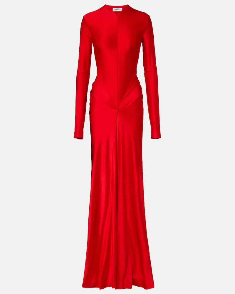 Victoria Beckham Robe aus Satin Rot