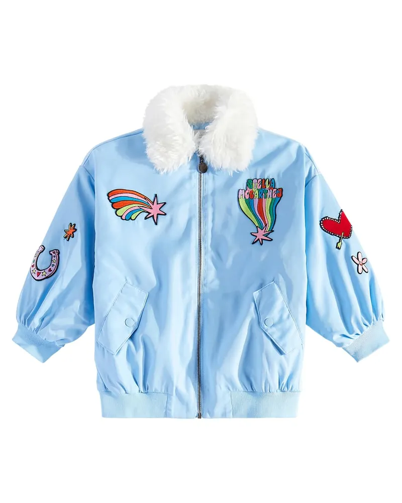 Stella McCartney Kids Bestickte Jacke Blau
