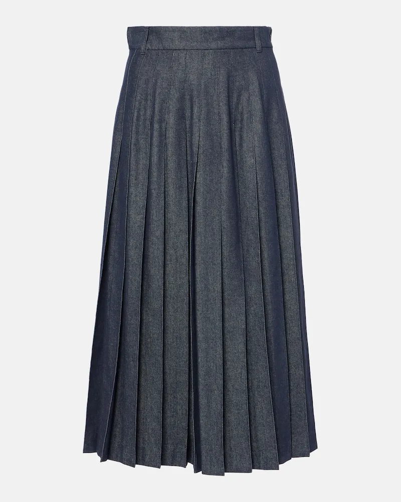 Max Mara Midirock Vale aus Denim Blau