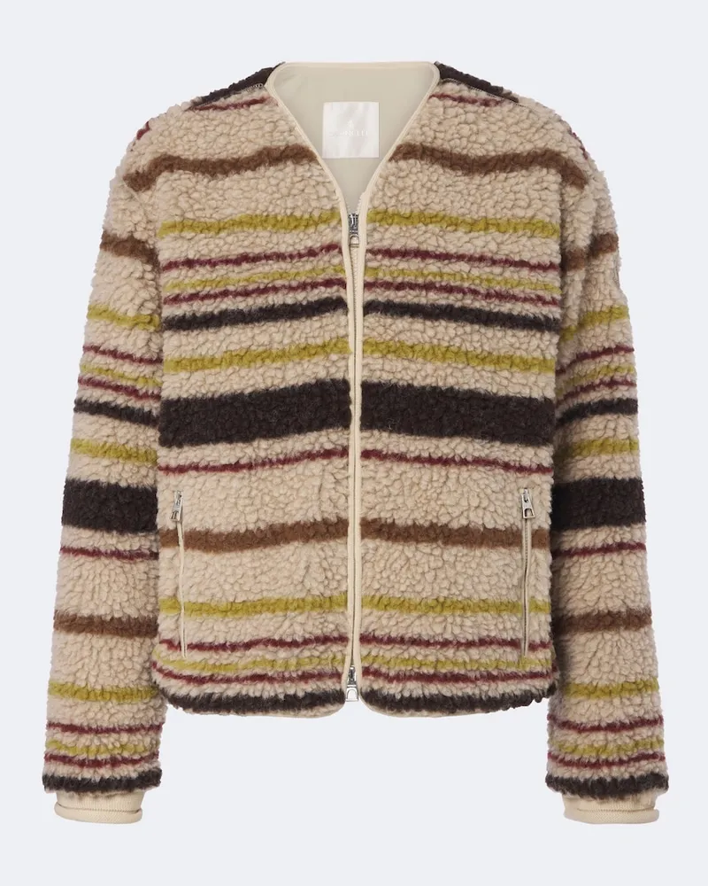 Moncler Jacke aus Teddyfleece Beige