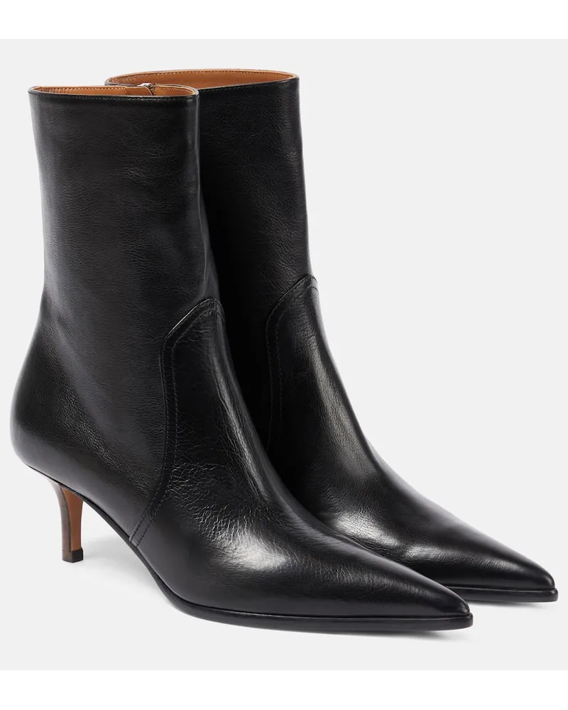 Paris Texas Ankle Boots Ashley 65 aus Leder Schwarz