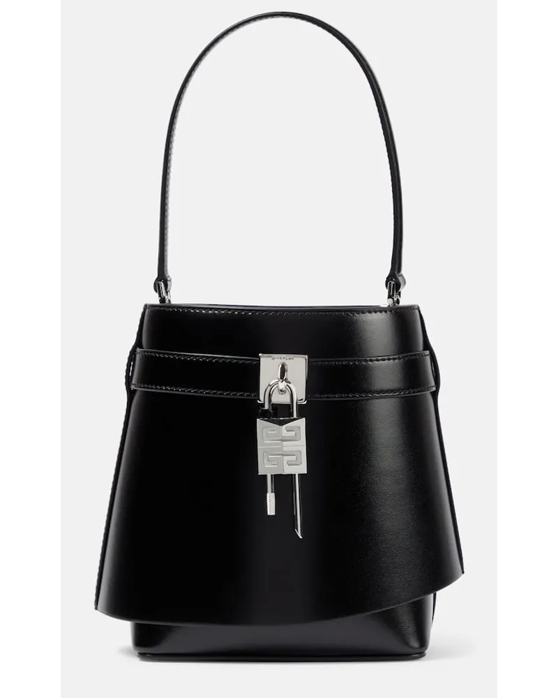 Givenchy Bucket-Bag Shark Lock aus Leder Grau