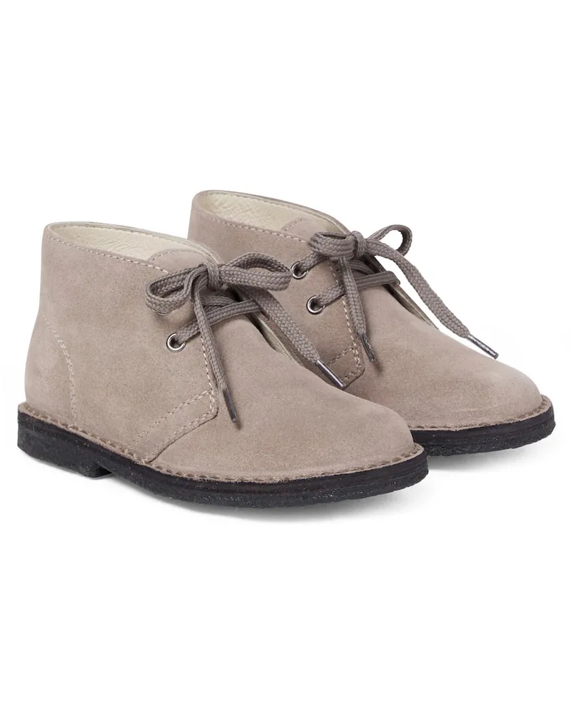 Il Gufo Desert Boots aus Veloursleder Grau