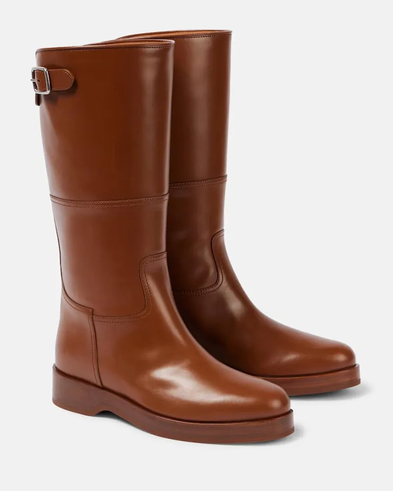 Loro Piana Stiefel Lupo aus Leder Braun