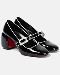 Christian Louboutin Mary-Jane-Pumps Minny Babe 70 aus Lackleder Schwarz