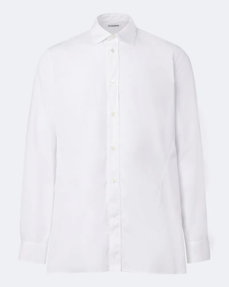 Jil Sander Hemd aus Baumwollpopeline Weiß