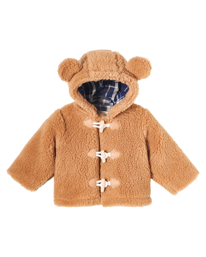The New Society Baby Mantel Ninette aus Faux Shearling Braun