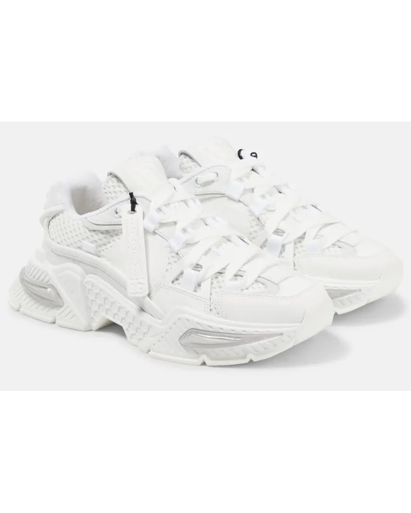 Dolce & Gabbana Sneakers Airmaster mit Veloursleder Weiss