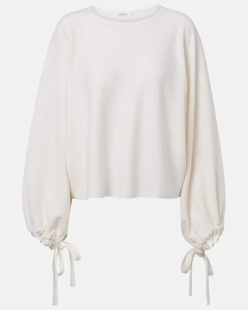 Max Mara Pullover Frais aus Schurwolle Weiß