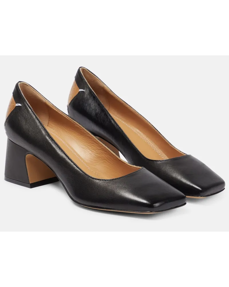 Maison Margiela Pumps Four Stitch aus Leder Schwarz